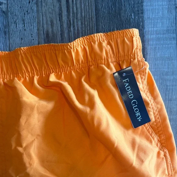 Faded Glory Neon Orange Swim Trunks - Picture 2 of 4